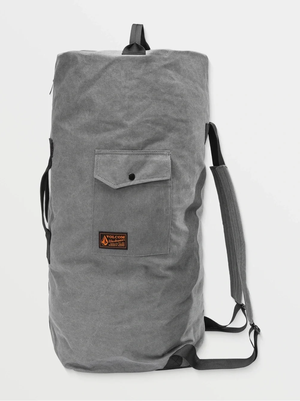 Volcom Ruckstone Duffle. Size capacity 84 liters in 100% cotton canvas NWT